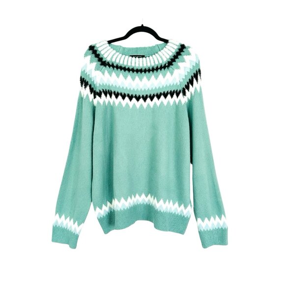 Ann Taylor Fair Isle Mock Neck Sweater - Picture 2 of 8